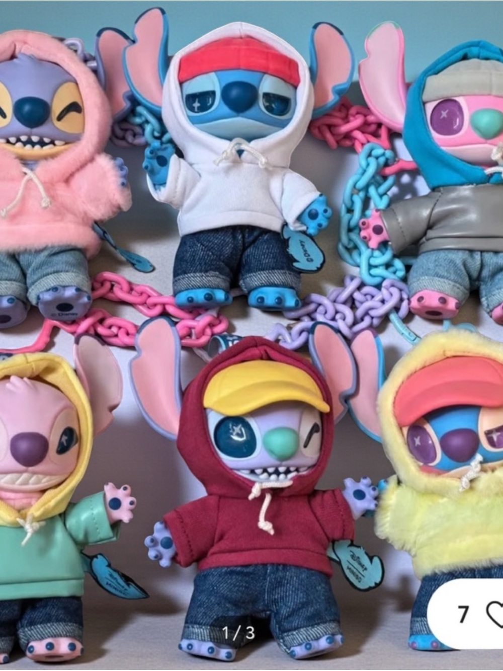 Miniso x Disney Stitch Gen Z Street Series FREESTYLE SECRET CHASE Plush Keychain - Picture 2 of 7